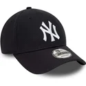 marineblaue-verstellbare-curved-cap-9forty-diamond-era-essential-der-new-york-yankees-mlb-von-new-era