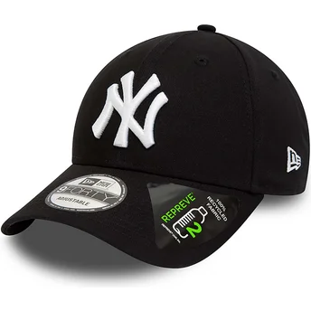 Casquette courbée noire ajustable 9FORTY REPREVE League Essential New York Yankees MLB New Era