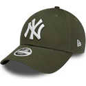 casquette-courbee-verte-ajustable-pour-femme-9forty-league-essential-new-york-yankees-mlb-new-era