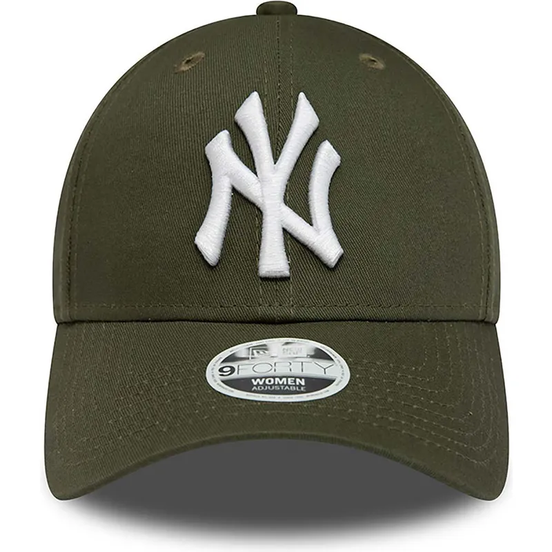 petten-gebogen-groen-verstelbaar-9forty-league-essential-van-new-york-yankees-mlb-van-new-era