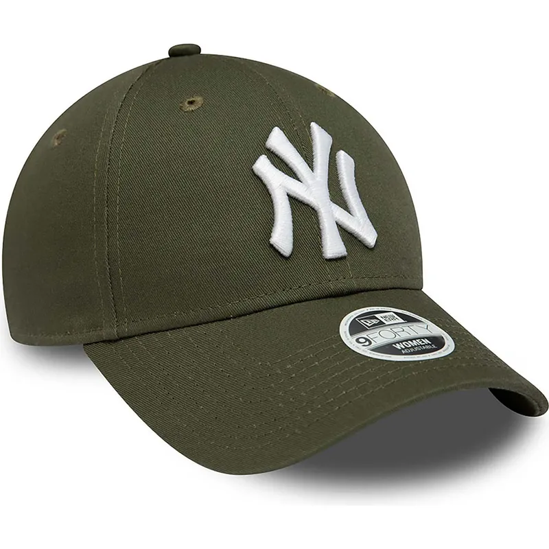 gron-justerbar-curved-kasket-til-kvinder-9forty-league-essential-fra-new-york-yankees-mlb-fra-new-era