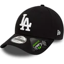 casquette-courbee-noire-ajustable-9forty-repreve-league-essential-los-angeles-dodgers-mlb-new-era