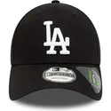 casquette-courbee-noire-ajustable-9forty-repreve-league-essential-los-angeles-dodgers-mlb-new-era