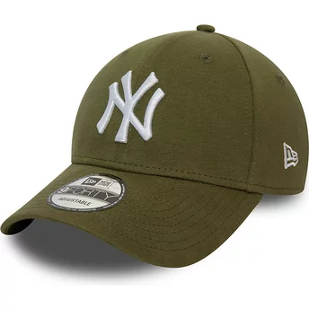 Gorra curva verde ajustable 9FORTY Jersey Essential de New York Yankees MLB de New Era