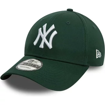Gorra curva verde oscuro ajustable 9FORTY League Essential de New York Yankees MLB de New Era