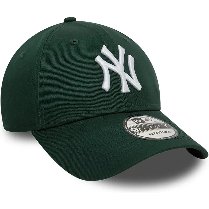 morkegron-justerbar-curved-kasket-9forty-league-essential-fra-new-york-yankees-mlb-fra-new-era