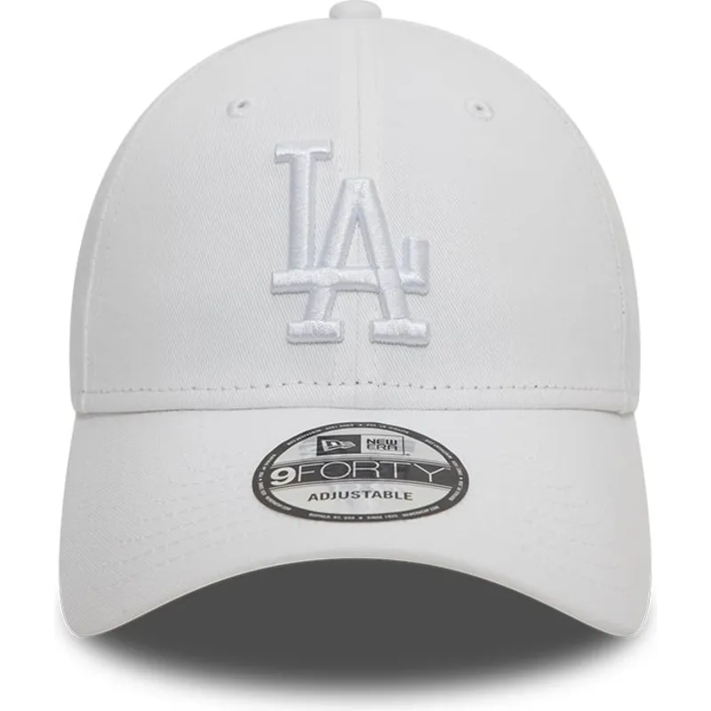 petten-gebogen-wit-verstelbare-band-9forty-league-essential-van-los-angeles-dodgers-mlb-van-new-era