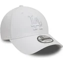 casquette-courbee-blanche-ajustable-avec-logo-blanc-9forty-league-essential-los-angeles-dodgers-mlb-new-era