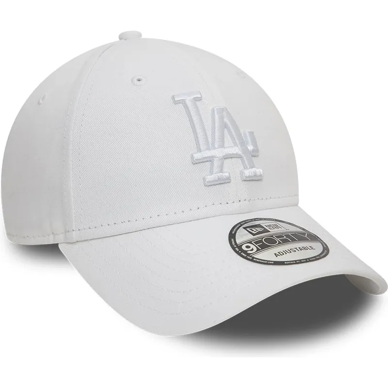 petten-gebogen-wit-verstelbare-band-9forty-league-essential-van-los-angeles-dodgers-mlb-van-new-era