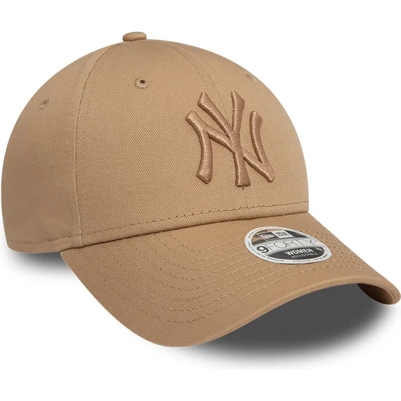 petten-gebogen-bruin-verstelbaar-9forty-league-essential-van-new-york-yankees-mlb-van-new-era