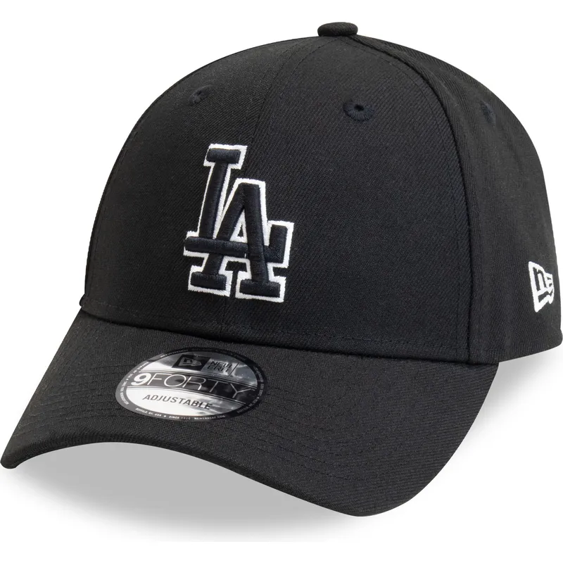 petten-gebogen-zwart-verstelbare-band-9forty-pop-outline-van-los-angeles-dodgers-mlb-van-new-era