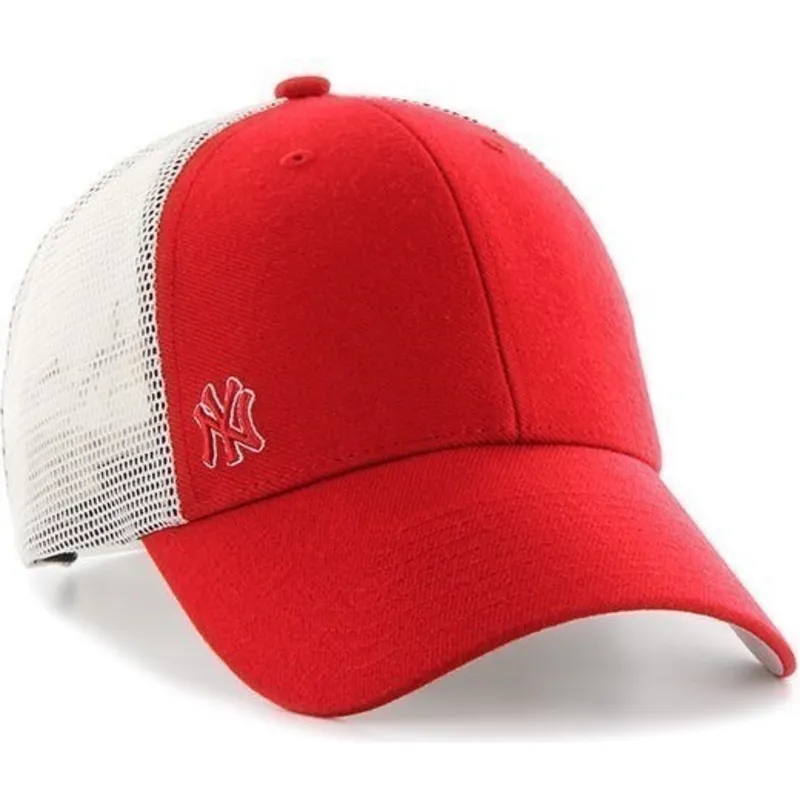petten-gebogen-rood-snapback-van-new-york-yankees-mlb-van-47-brand