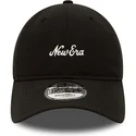 casquette-courbee-noire-ajustable-9twenty-repreve-heritage-script-new-era