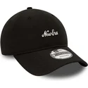 casquette-courbee-noire-ajustable-9twenty-repreve-heritage-script-new-era