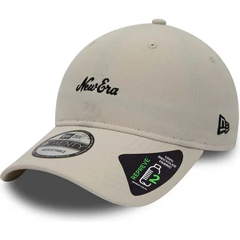 New Era 9TWENTY REPREVE Heritage Script justerbar beige buet kasket