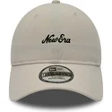 new-era-9twenty-repreve-heritage-script-justerbar-beige-buet-kasket