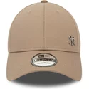 new-era-curved-brim-9forty-flawless-new-york-yankees-mlb-light-brown-adjustable-cap