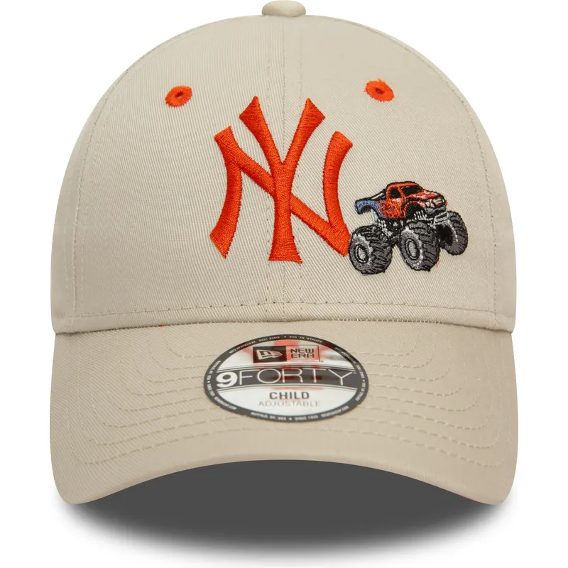 petten-gebogen-beige-verstelbaar-voor-kinderen-9forty-graphic-monster-truck-van-new-york-yankees-mlb-van-new-era petten-gebogen-beige-verstelbaar-voor-kinderen-9forty-graphic-monster-truck-van-new-york-yankees-mlb-van-new-era