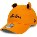 casquette-courbee-orange-ajustable-pour-enfant-9forty-script-animal-new-era