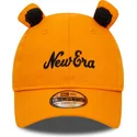 casquette-courbee-orange-ajustable-pour-enfant-9forty-script-animal-new-era