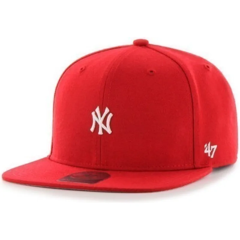petten-plat-rood-snapback-van-new-york-yankees-mlb-van-47-brand