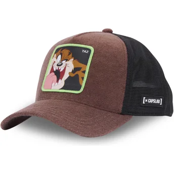 Petten gebogen bruin snapback Tasmaanse duivel Looney Tunes van Capslab
