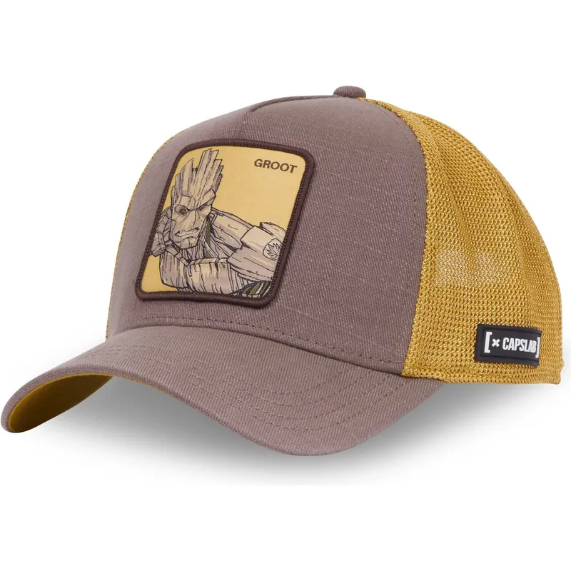 casquette-trucker-marron-et-jaune-groot-gro1-marvel-comics-capslab