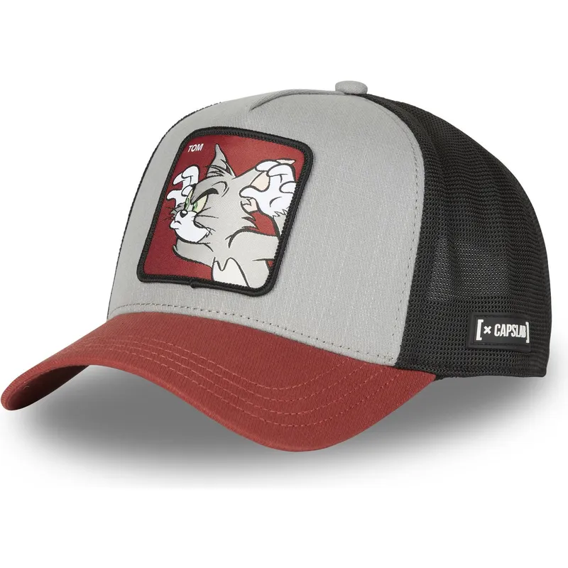 cappellino-trucker-grigio-nero-e-rosso-tom-gri-looney-tunes-di-capslab