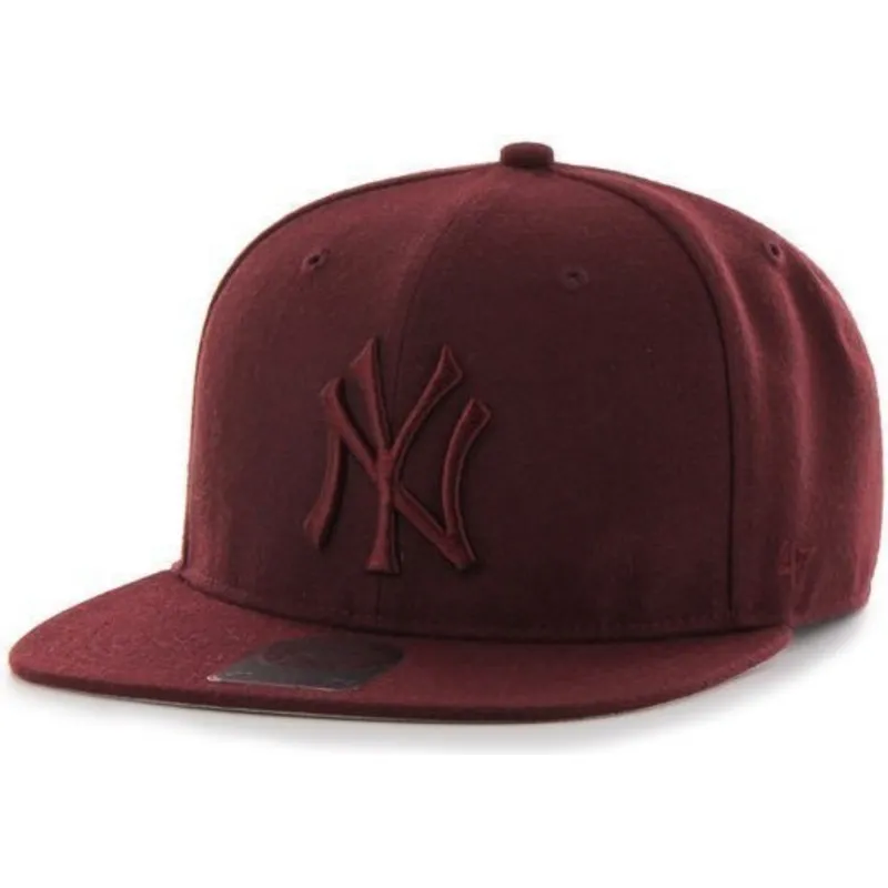 petten-plat-rood-snapback-van-new-york-yankees-mlb-van-47-brand