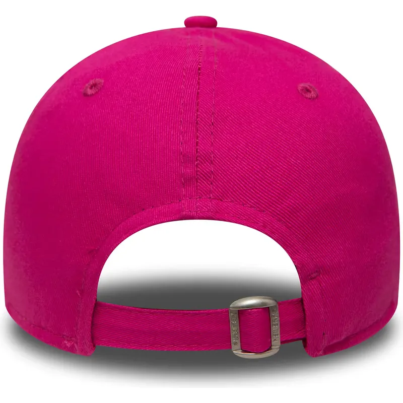 petten-gebogen-roze-verstelbare-band-voor-kinderen-9forty-essential-van-new-york-yankees-mlb-van-new-era
