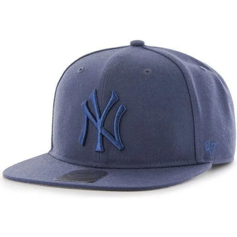 petten-plat-marineblauw-snapback-van-new-york-yankees-mlb-van-47-brand