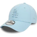 justerbar-ljusbla-bojd-keps-med-ljusbla-logotyp-9forty-league-essential-los-angeles-dodgers-mlb-fran-new-era