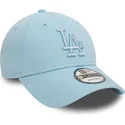 justerbar-ljusbla-bojd-keps-med-ljusbla-logotyp-9forty-league-essential-los-angeles-dodgers-mlb-fran-new-era