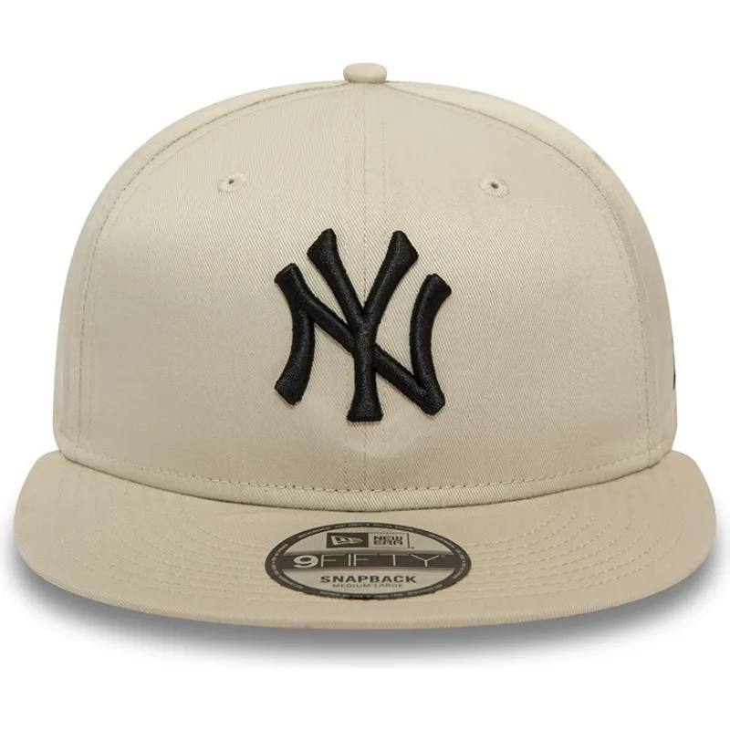 petten-plat-beige-snapback-9fifty-league-essential-van-new-york-yankees-mlb-van-new-era