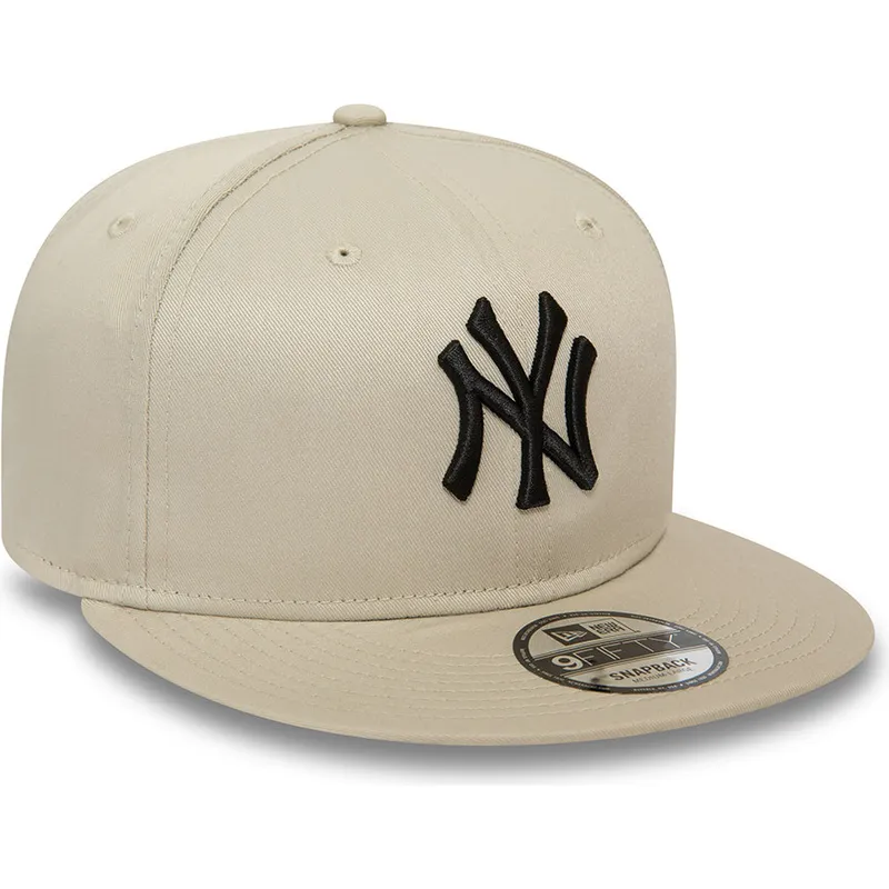 petten-plat-beige-snapback-9fifty-league-essential-van-new-york-yankees-mlb-van-new-era