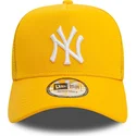 petten-gebogen-geel-snapback-a-frame-league-essential-van-new-york-yankees-mlb-van-new-era