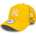 petten-gebogen-geel-snapback-a-frame-league-essential-van-new-york-yankees-mlb-van-new-era