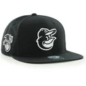 petten-plat-zwart-snapback-mascota-van-baltimore-orioles-mlb-van-47-brand
