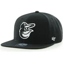 petten-plat-zwart-snapback-mascota-van-baltimore-orioles-mlb-van-47-brand