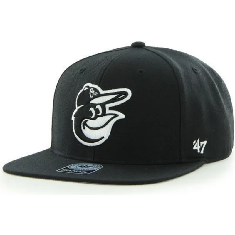 petten-plat-zwart-snapback-mascota-van-baltimore-orioles-mlb-van-47-brand petten-plat-zwart-snapback-mascota-van-baltimore-orioles-mlb-van-47-brand