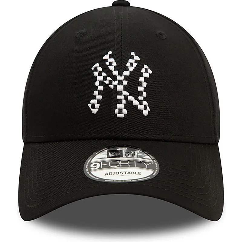 sort-justerbar-kurvet-kasket-9forty-seasonal-infill-fra-new-york-yankees-mlb-fra-new-era