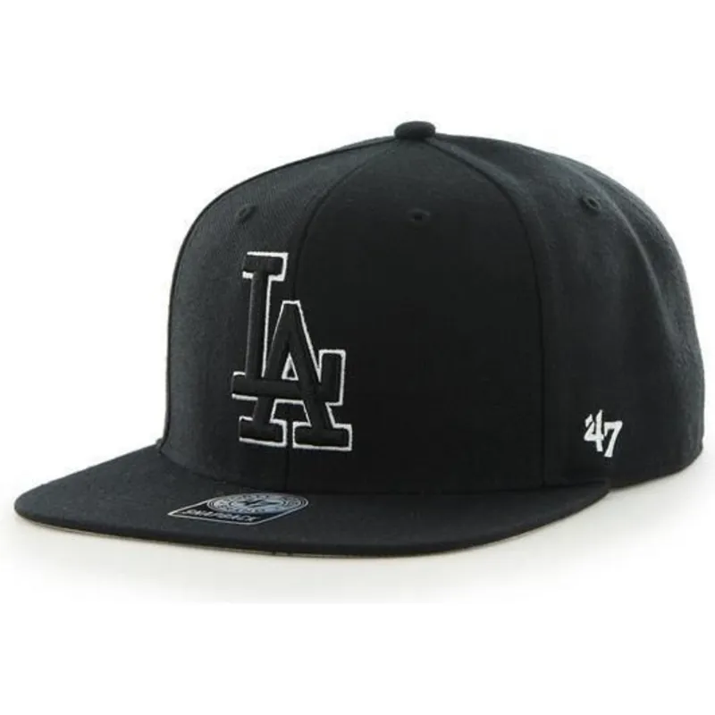 petten-plat-zwart-snapback-van-los-angeles-dodgers-mlb-van-47-brand petten-plat-zwart-snapback-van-los-angeles-dodgers-mlb-van-47-brand