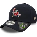 casquette-courbee-bleue-marine-ajustable-9forty-repreve-baseball-apple-new-era