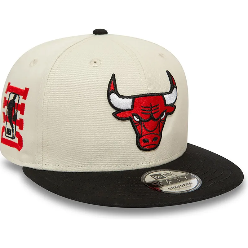 petten-plat-beige-snapback-9fifty-van-chicago-bulls-nba-van-new-era