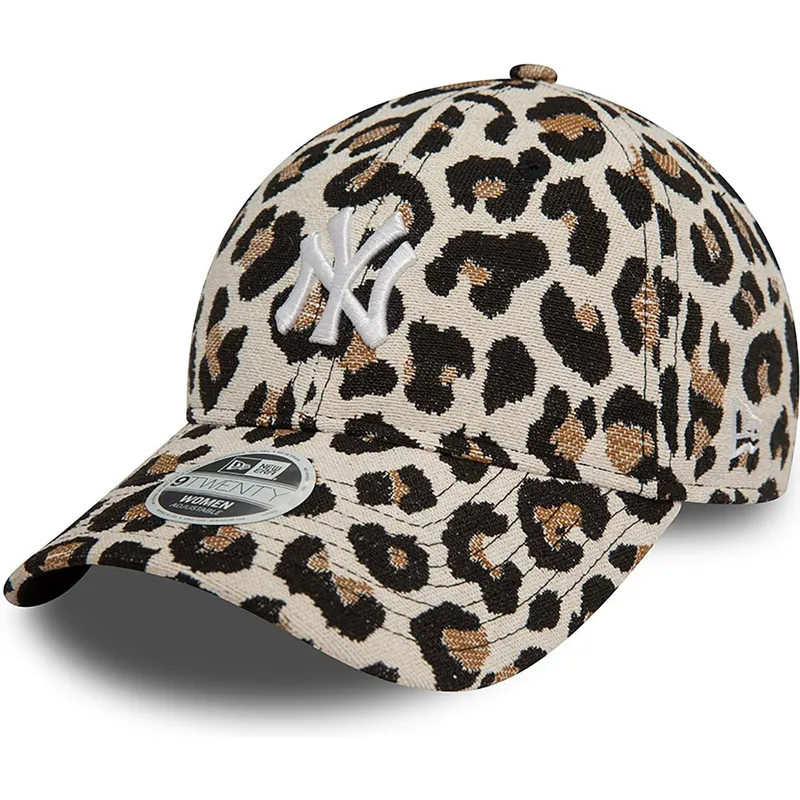 petten-gebogen-luipaard-verstelbaar-9forty-jacquard-van-new-york-yankees-mlb-van-new-era