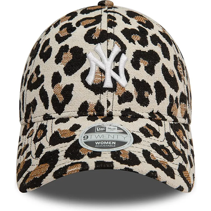petten-gebogen-luipaard-verstelbaar-9forty-jacquard-van-new-york-yankees-mlb-van-new-era