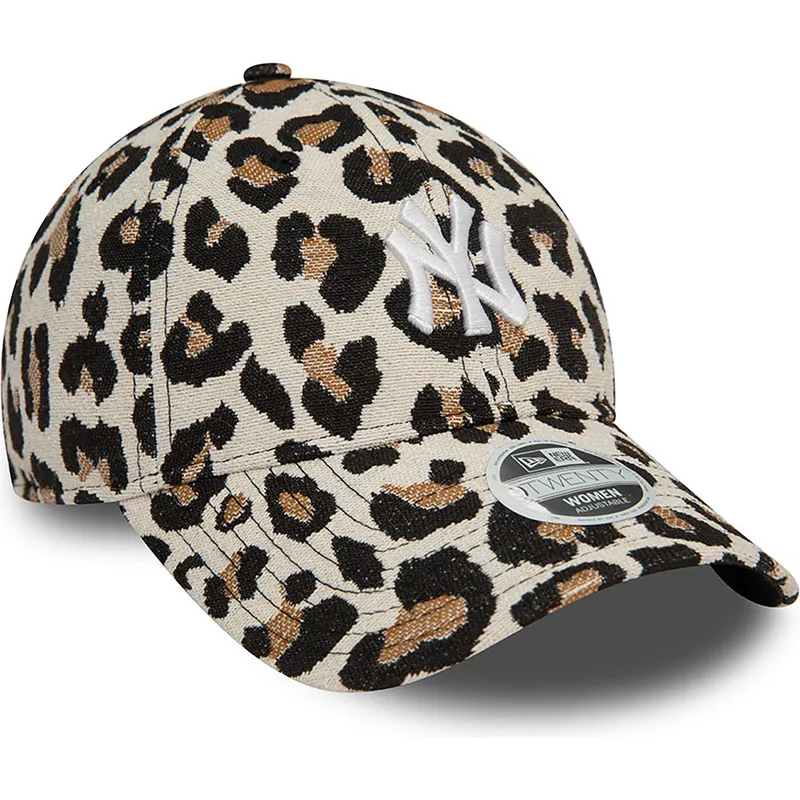 petten-gebogen-luipaard-verstelbare-band-9forty-jacquard-van-new-york-yankees-mlb-van-new-era