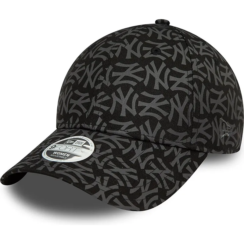 petten-gebogen-zwart-verstelbaar-9forty-monogram-van-new-york-yankees-mlb-van-new-era