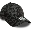 petten-gebogen-zwart-verstelbaar-9forty-monogram-van-new-york-yankees-mlb-van-new-era
