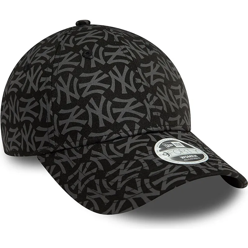 petten-gebogen-zwart-verstelbare-band-9forty-monogram-van-new-york-yankees-mlb-van-new-era
